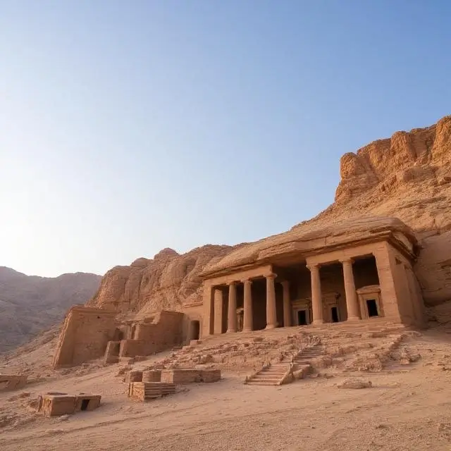 The ancient tombs of Al-Ula in Saudi Arabia.