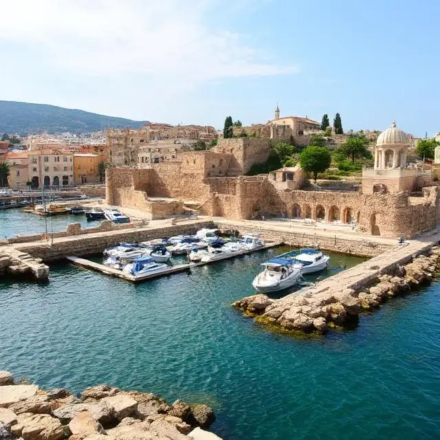 The ancient port and ruins of Byblos, Lebanon.