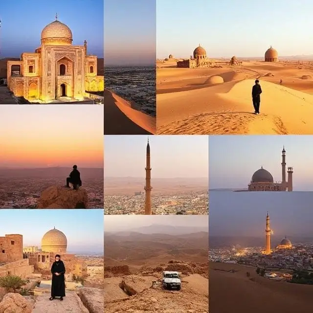 A collage of authentic travel moments in the Arab world.